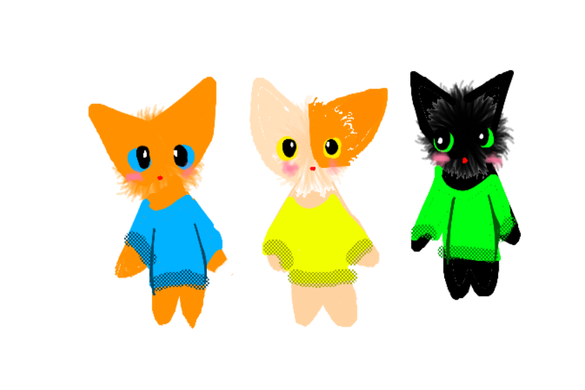 это мои новые персонажи :) помогите им имена придумать