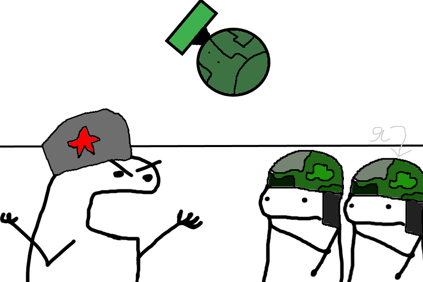 - НАХУЯ ВЫ ЯДЕРКУ ЗАПУСТИЛИ ДОЛБОРЕЗЫ??!!<br />
(это типо, МЕМ)