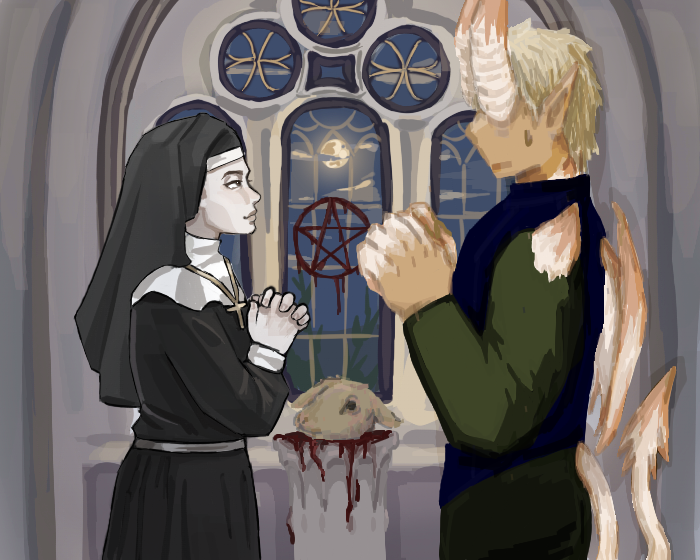 Рецепт для призыва красивого демона<br />
Голова ягнёнка 1 штука<br />
Пентаграмма 1 штука<br />
Чай зелёный 1 штука<br />
Свечи ароматические с запахом ваниль 4 штуки