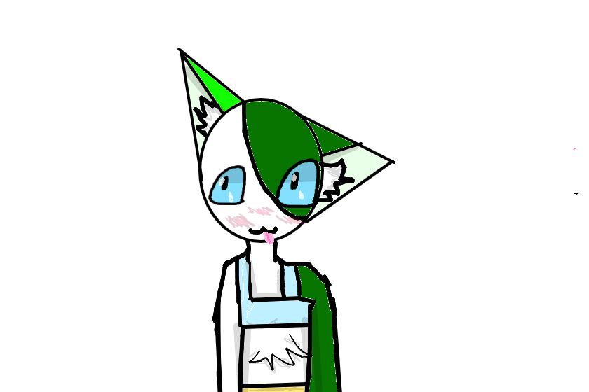 на конкурс "драконий хаусик)", имя: маша (кику), вид животного: лиса-собака, синяя футболка(бывает и оооочень короткая футболка) и шорты желтые. окрас: пятнона морде; и темно-зеленое и просто зеленое ухо. и зеленая лапа. а так просто былая, есть вторая версия: с крыльями и черными глазами и красными зрачками, характер: очень часто злая-добрая, иногда оооооооооооочень грустная. бывает добрая. цвет глаз: голубой. особености: в ушах не розовое а зеленое. и пушистая)