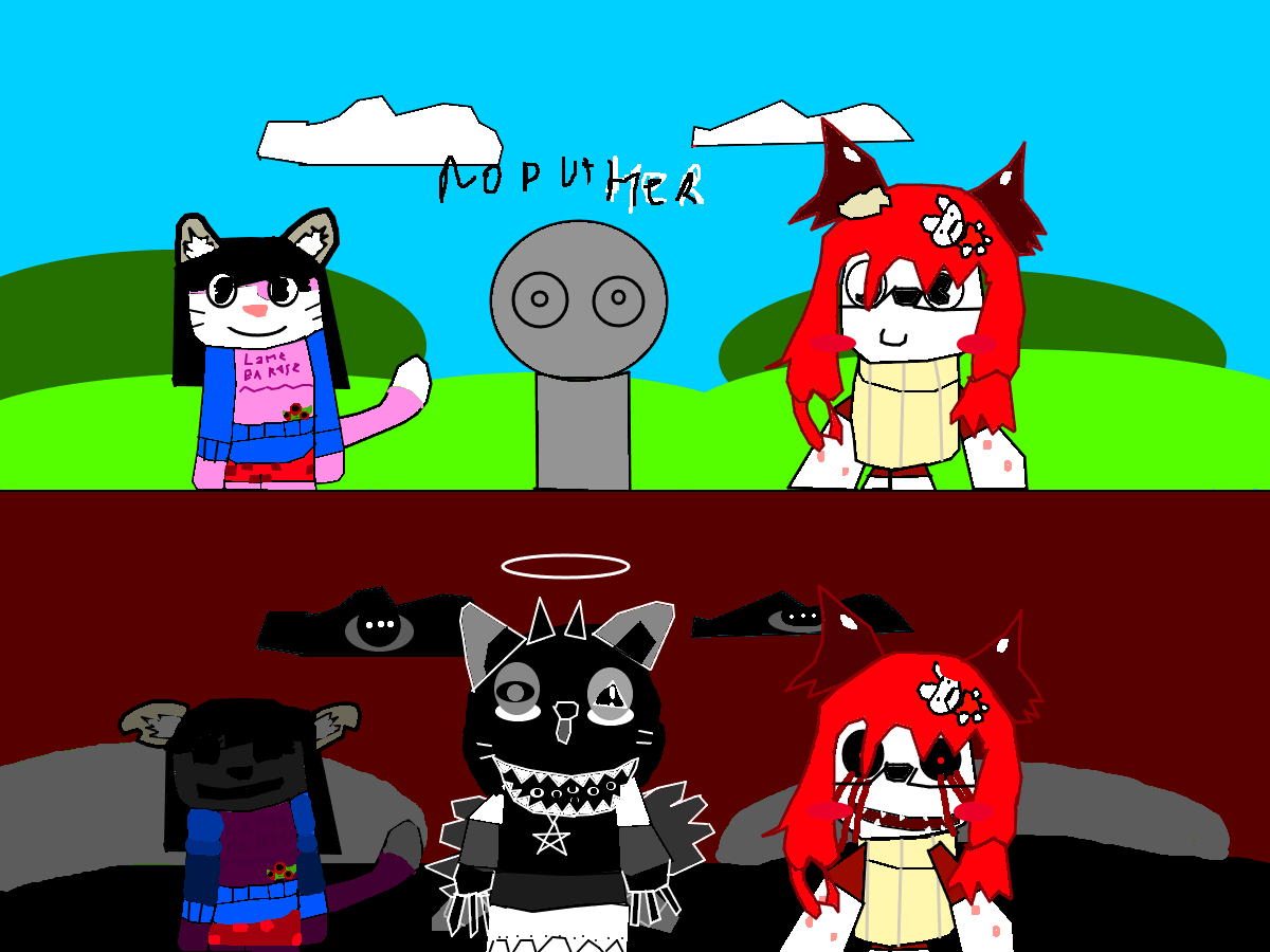 This was done a long time ago when scratch was destined in this universe sprunki but here is version 2 personality (it's like the exe version in Sonic exe, but hungry immortal, Dead, creepy appearance, you can be ordinary or this form as a whole)