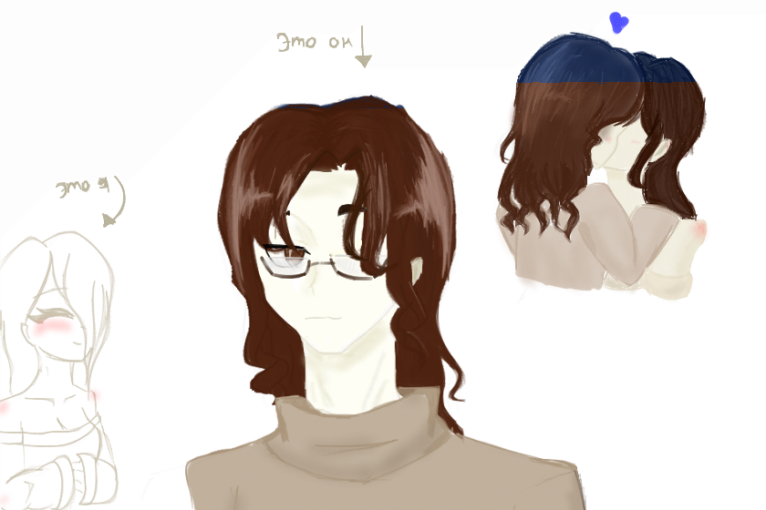 Этот арт посвящается моему любимому.Я очень надеюсь,что ему понравится его портрет(а слева от него я :_)