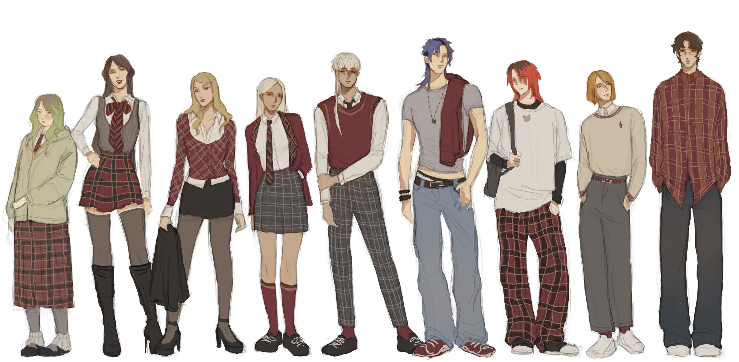 цирк уродов<br />
ладно, это наши с друзьями персонажи но в "американ скул" ау ))) кого то вы уже видели, кого то нет. но тут они без ушек, потому что я так сказала.