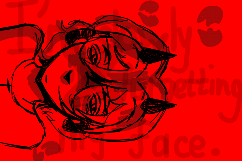 захотелось шот на красном фоне накалякать, ъи:0, мб кривовато, но я и не старался особо