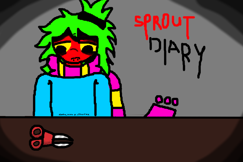 нарисовала отрывок из комикса *Дневник Спраута*/*Sprout Diary*