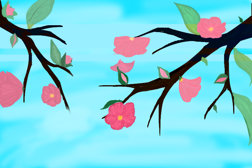 На те вам весенние деревья.Это та самая картина,которую Лонети мне чуть не погубил.