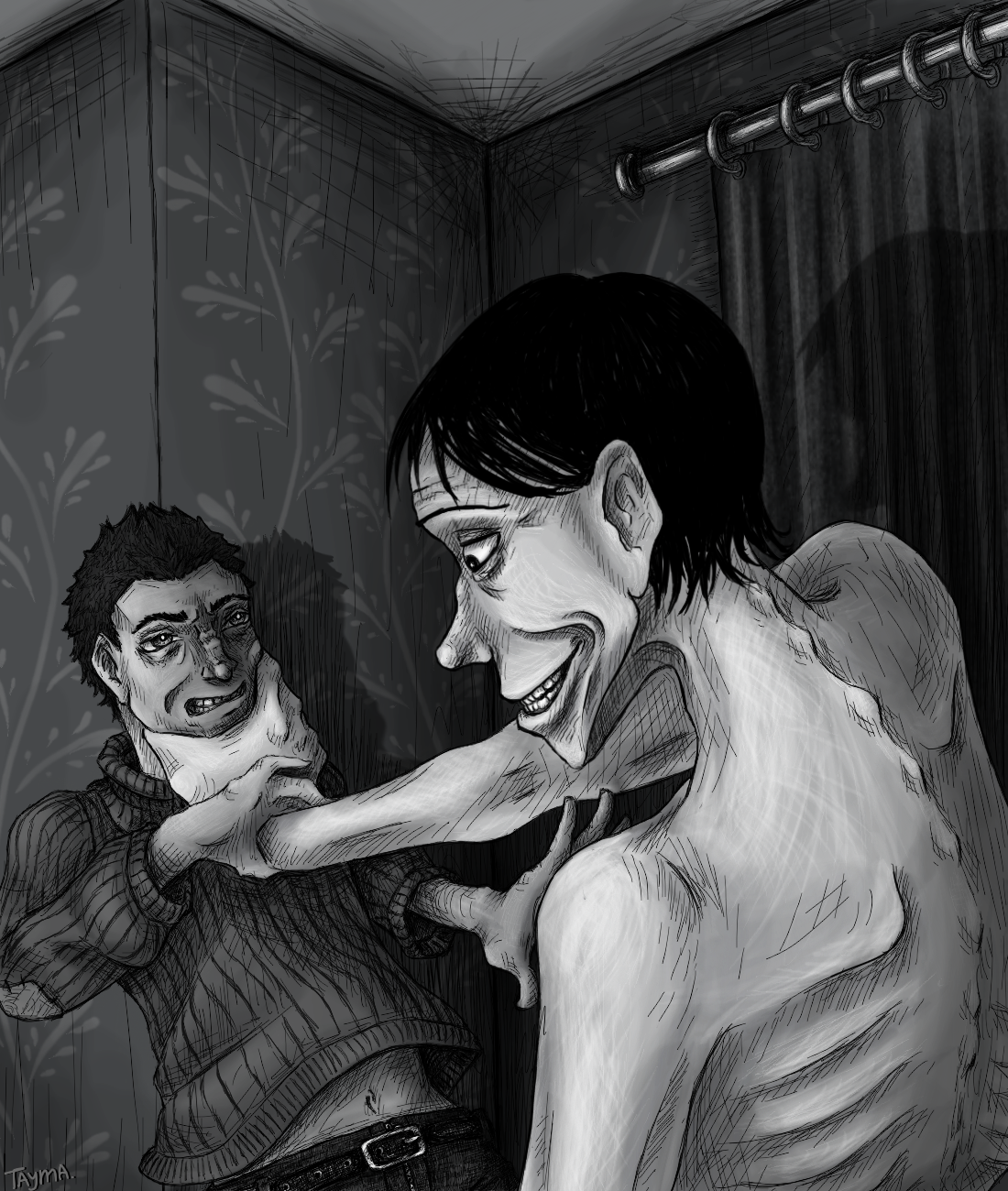 С 20 октября скетч валялся на сайте, дожидался меня родненький. Чет инктобер меня явно еще не полностью отпустил, да и в принципе за 31 день рисования уже как-то привыкла к чб. Но зато наконец-то первая нормальная работа по этой игруле, а то только каляки да скетчи до этого делала, ура ура :>