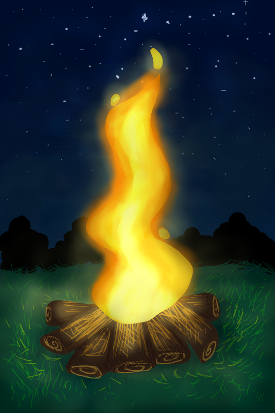 Мультяшный костер