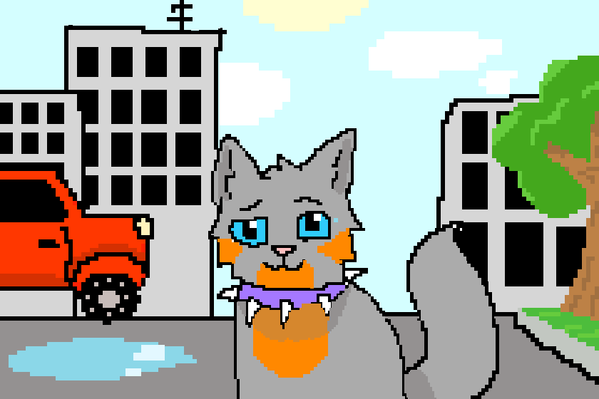 Мне нравится пиксельная графика вот только Зимородок (кот) получился кривым.