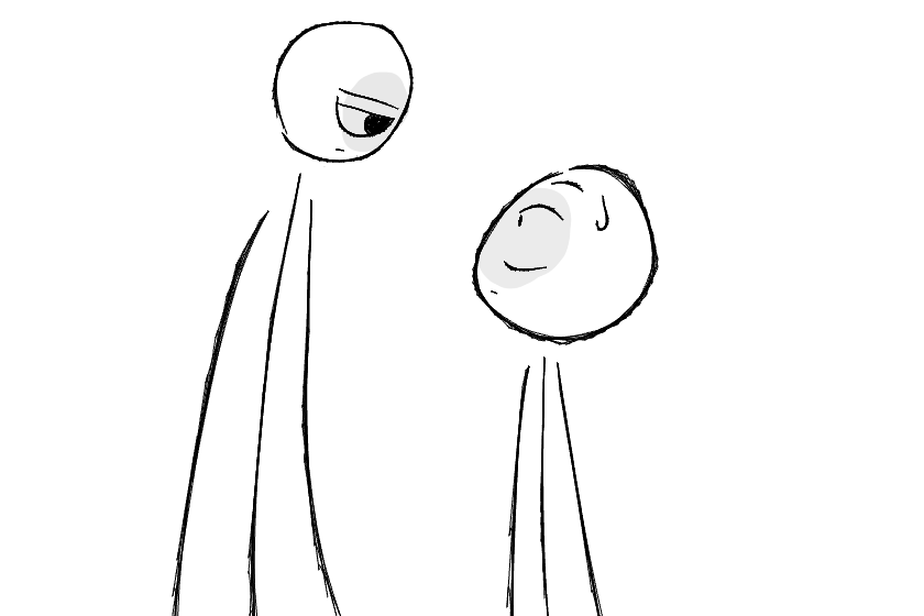 Крч, встретились как то дылда Стикмен и не дылда стикмен (идей не было)