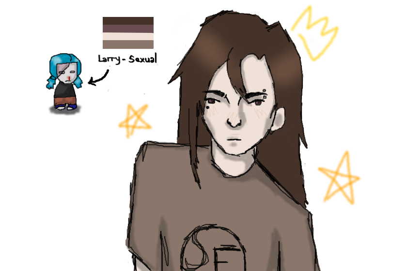 Sally is a Larry-sexual :><br />
Yup-yup, it's me again with my "Sally Face". I can't help it, sorry :_<br />
<br />
Салли - Ларри-сексуал :><br />
Да-да, снова я со своим "Салли Фейс". Ничего не могу с собой поделать, извините :_