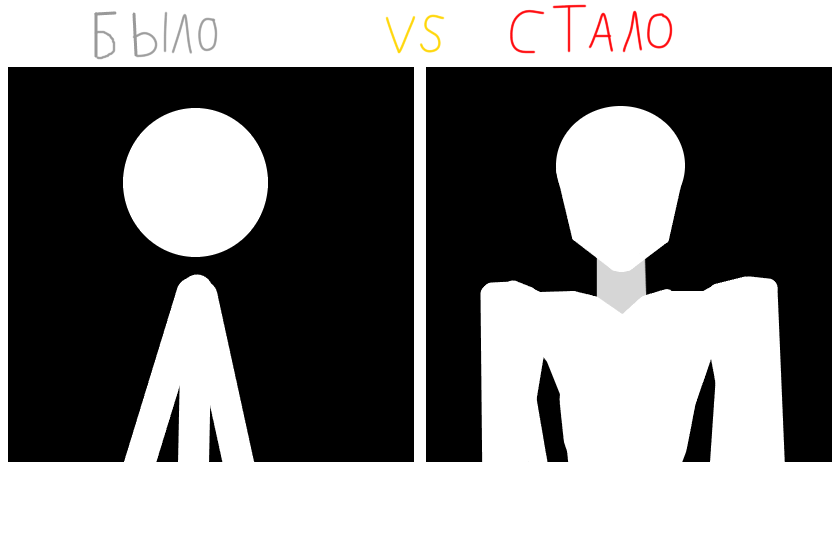 Это правда.. раньше в драве я не могла рисовать как сейчас, и вместо хоть какого-то строения, у меня и Киры были стикмены, мой синий, её зелёный, как они выглядели увидите потом (там есть ещё несколько) а сейчас у меня хоть что-то да получается, хоть какая-то анатомия а не кружок палка палка вот и вышел наш шедевр т-т