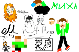 небольшие скетчи с рубином (а именно с Марианой)
*эта картинка специально в 16 битовом формате ведь там средний палец (чтобы тоже выделятся смелостью я это сделал)