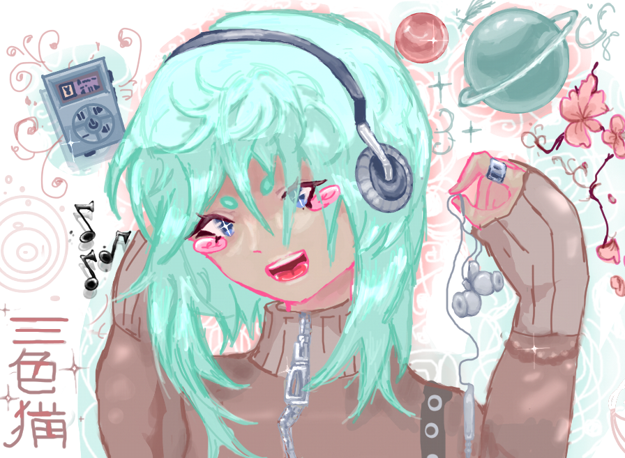 Я давно хотела нарисовать что-то в стиле 2000-х, всё сделала довольно быстро, так как наконец у меня есть на это время. o(* ̄▽ ̄*)ブ